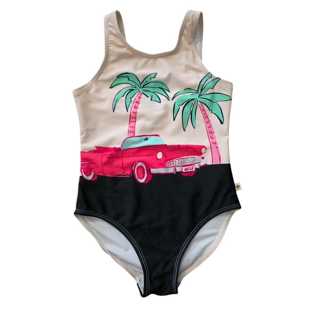 Kate Spade Road Trip One Piece Swimsuit Car Pink Size 5